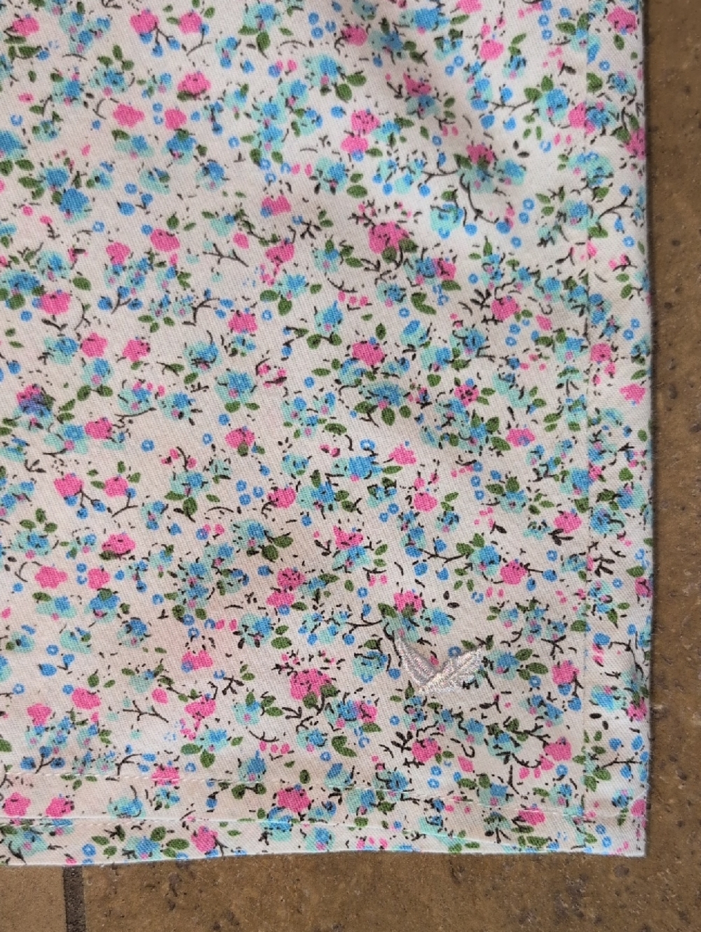 Petite Plume girl's nightgown.  Blue and pink floral. Size 10. - Picture 3 of 4